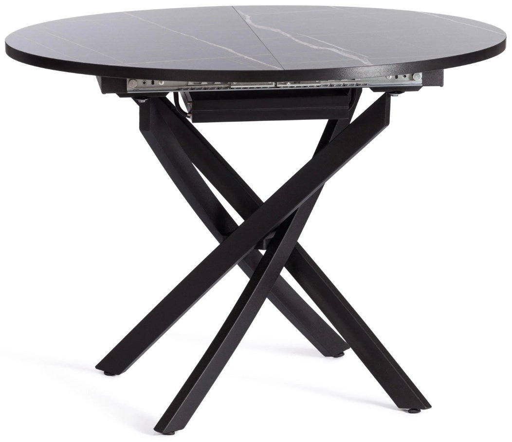 Обеденный стол Tetchair MANZANA 20618, 100х100x75 см, ЛДСП, черный купить,NaN