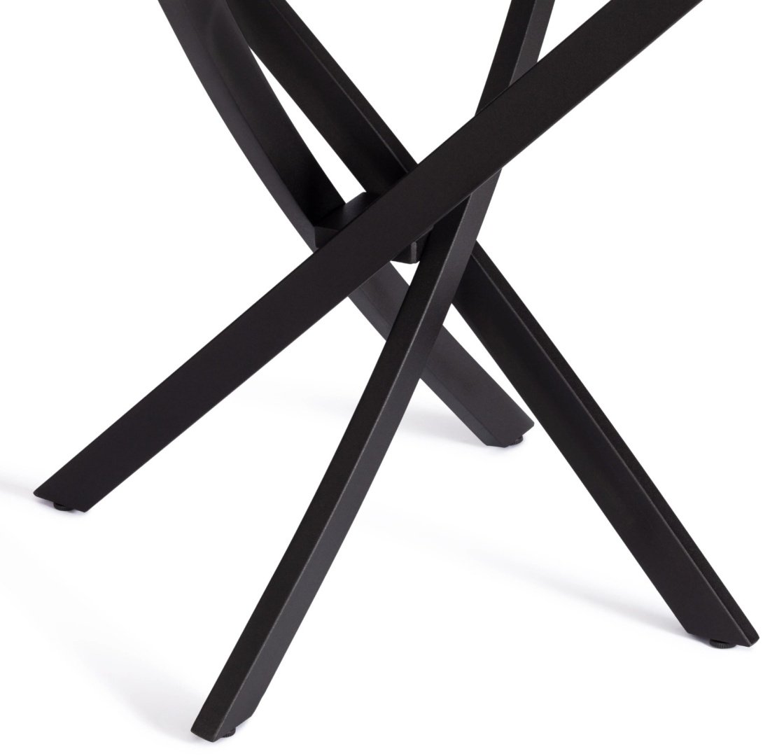 Обеденный стол Tetchair MANZANA 20618, 100х100x75 см, ЛДСП, черный купить,NaN