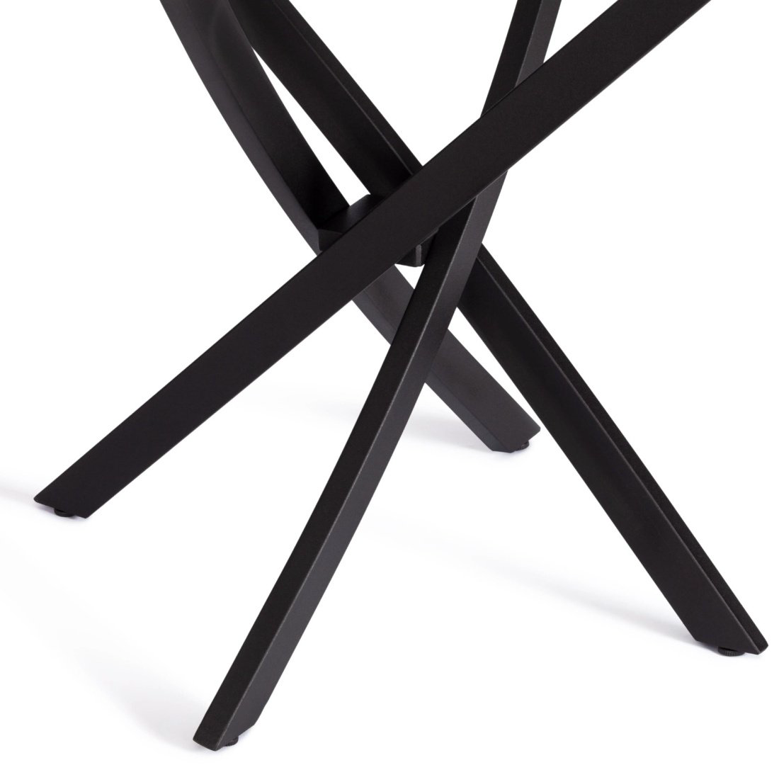 Обеденный стол Tetchair MANZANA 20618, 100х100x75 см, ЛДСП, черный купить,NaN