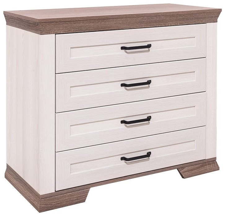 Комод детский BRW Брест Марсель KOM4S 00050167 98x45x90см бело-коричневый купить,NaN