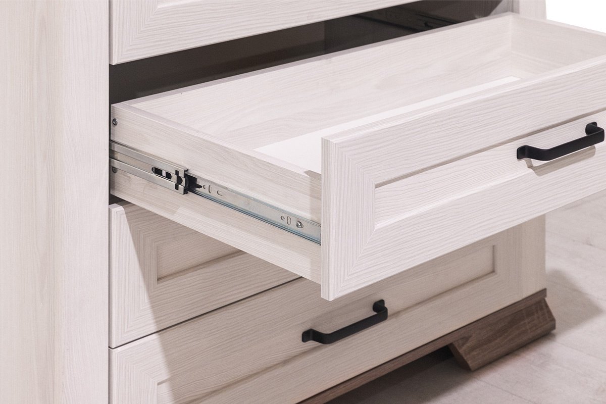 Детский комод BRW Брест Марсель KOM4S 00050167, 98x45x90 см, белый, коричневый - ForteMarket Детский комод BRW Брест Марсель KOM4S 00050167, 98x45x90 см, белый, коричневый купить,0