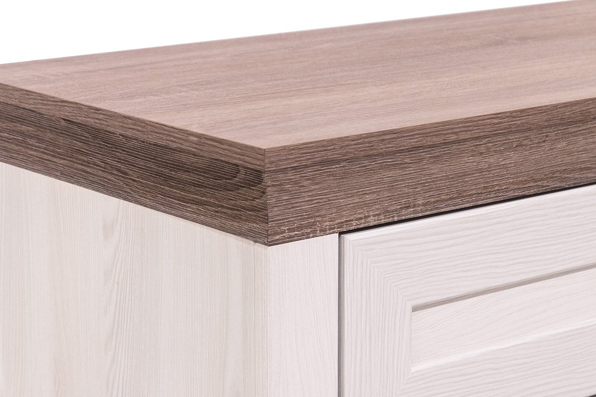 Детский комод BRW Брест Марсель KOM4S 00050167, 98x45x90 см, белый, коричневый - ForteMarket Детский комод BRW Брест Марсель KOM4S 00050167, 98x45x90 см, белый, коричневый купить,0