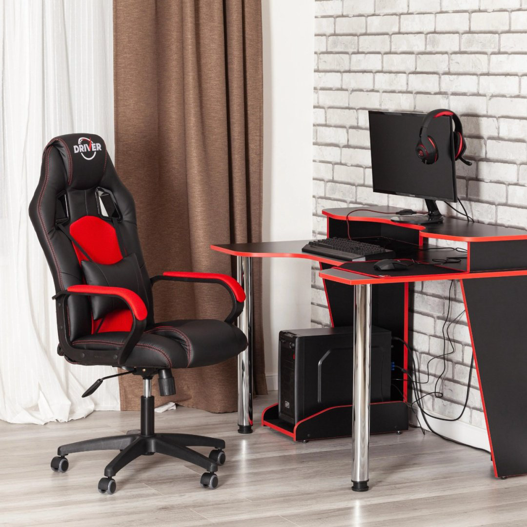 Игровое кресло Tetchair Driver 19297, черный, красный купить,NaN
