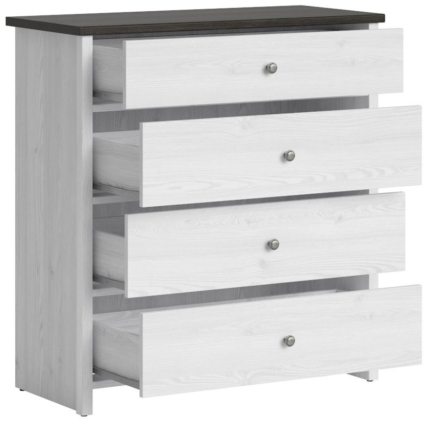 Детский комод BRW Брест Порто 4S 00050157, 88.5x40x94 см, белый - ForteMarket Детский комод BRW Брест Порто 4S 00050157, 88.5x40x94 см, белый купить,0