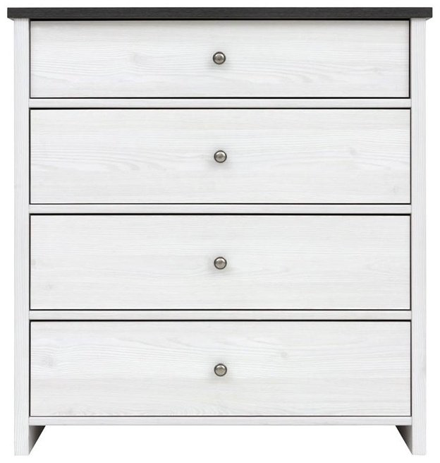 Детский комод BRW Брест Порто 4S 00050157, 88.5x40x94 см, белый купить,NaN