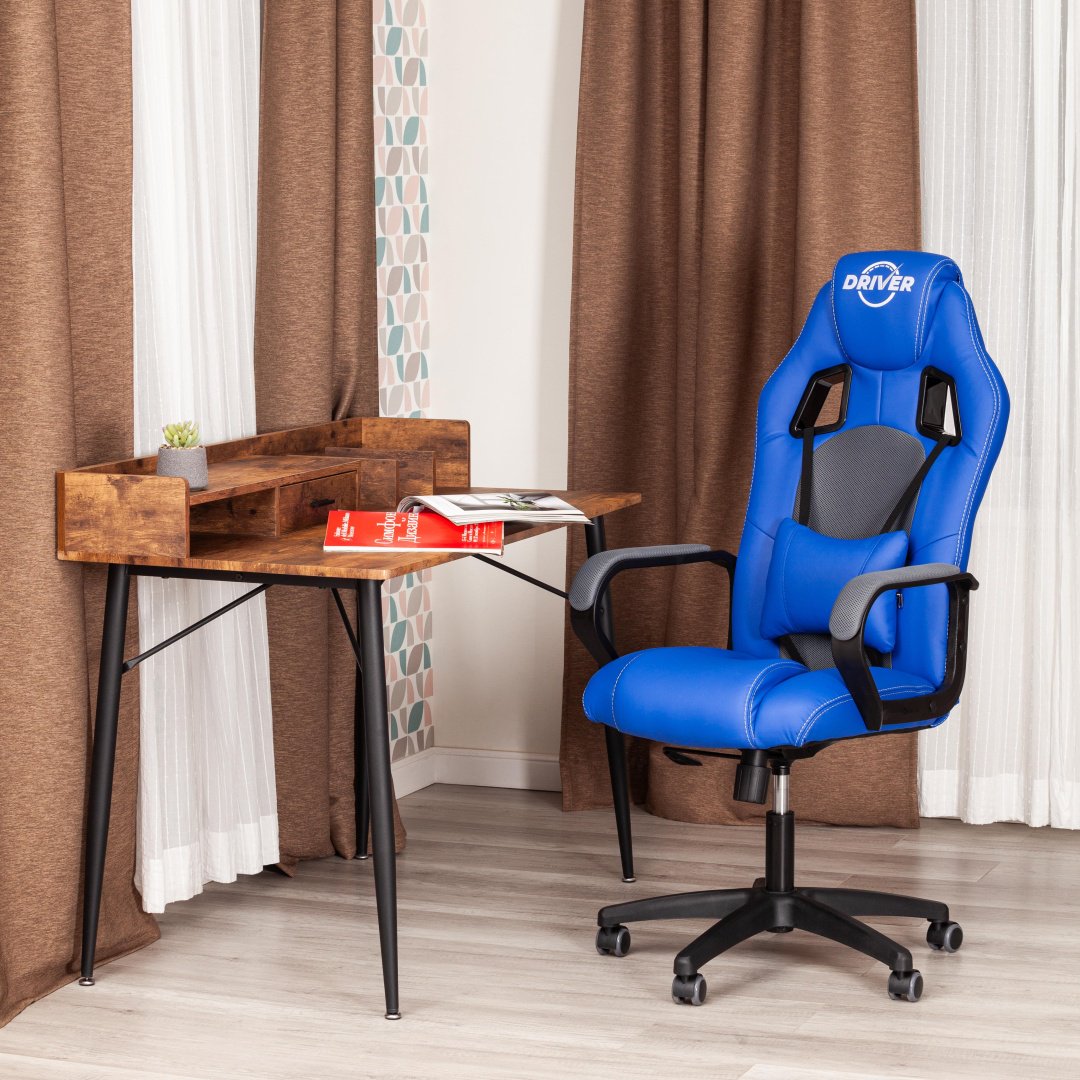Игровое кресло Tetchair 21153 Tetchair DRIVER, синий купить,NaN