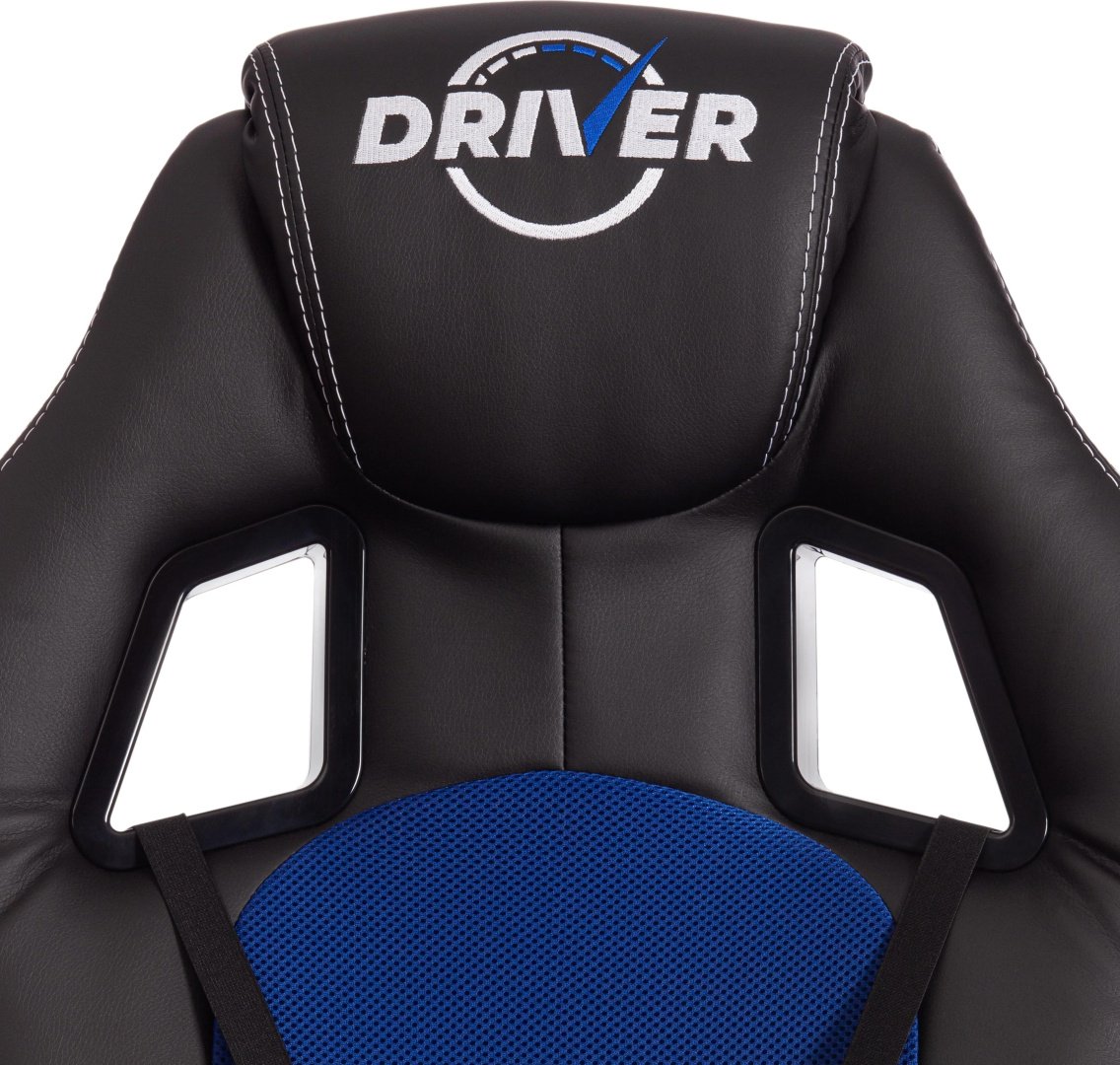 Кресло DRIVER, ГЛАНЦ 70301011, черный, синий купить,NaN