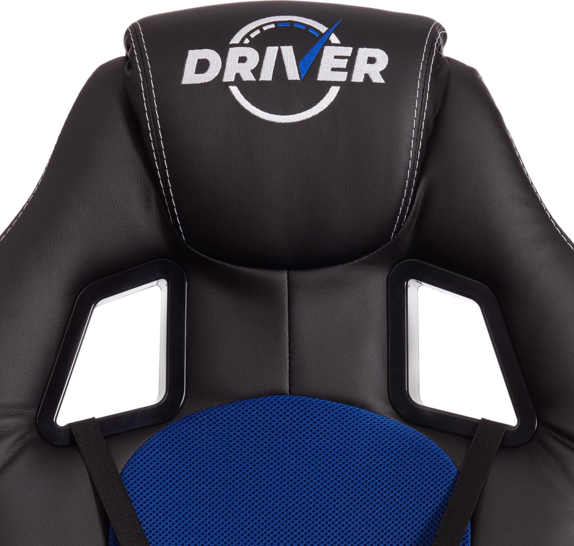 Кресло DRIVER, ГЛАНЦ 70301011, черный, синий купить,NaN