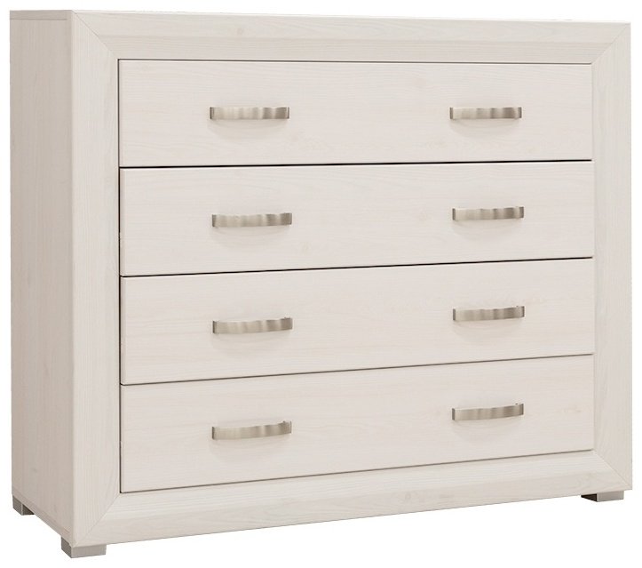 Комод BRW 106.5x38x91 см, ЛДСП, МДФ, Брест Мальта 4S-11 сибирская