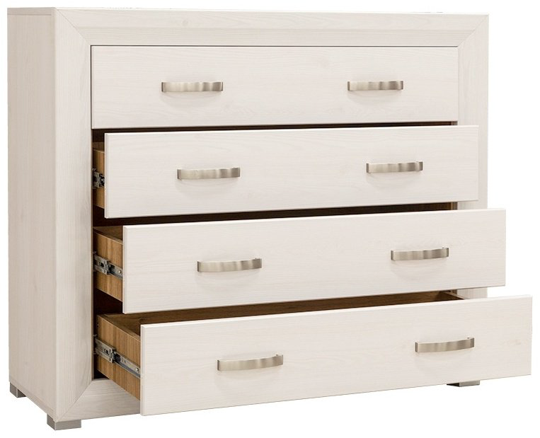 Комод BRW 106.5x38x91 см, ЛДСП, МДФ, Брест Мальта 4S-11 сибирская купить,NaN