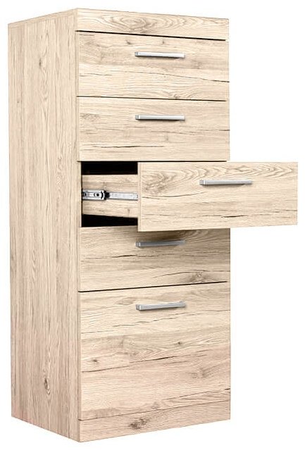 Детский комод АНРЭКС Оскар 5S/50 00050166, 50x40x115 см, светло-коричневый купить,0