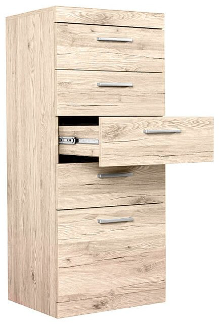 Детский комод АНРЭКС Оскар 5S/50 00050166, 50x40x115 см, светло-коричневый купить,NaN