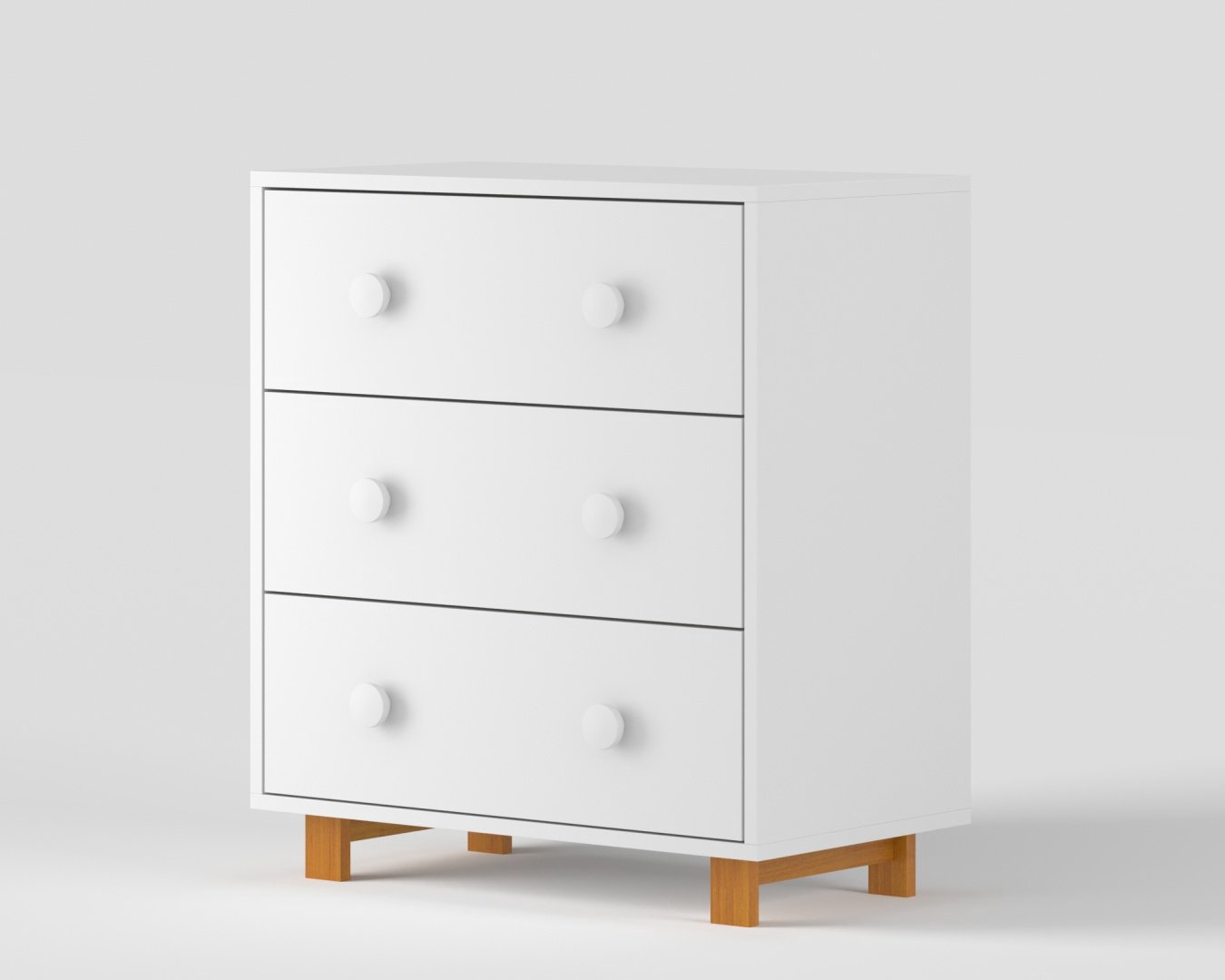 Детский комод TOMIX Laredo, 80x45x92 см, белый, коричневый купить,NaN