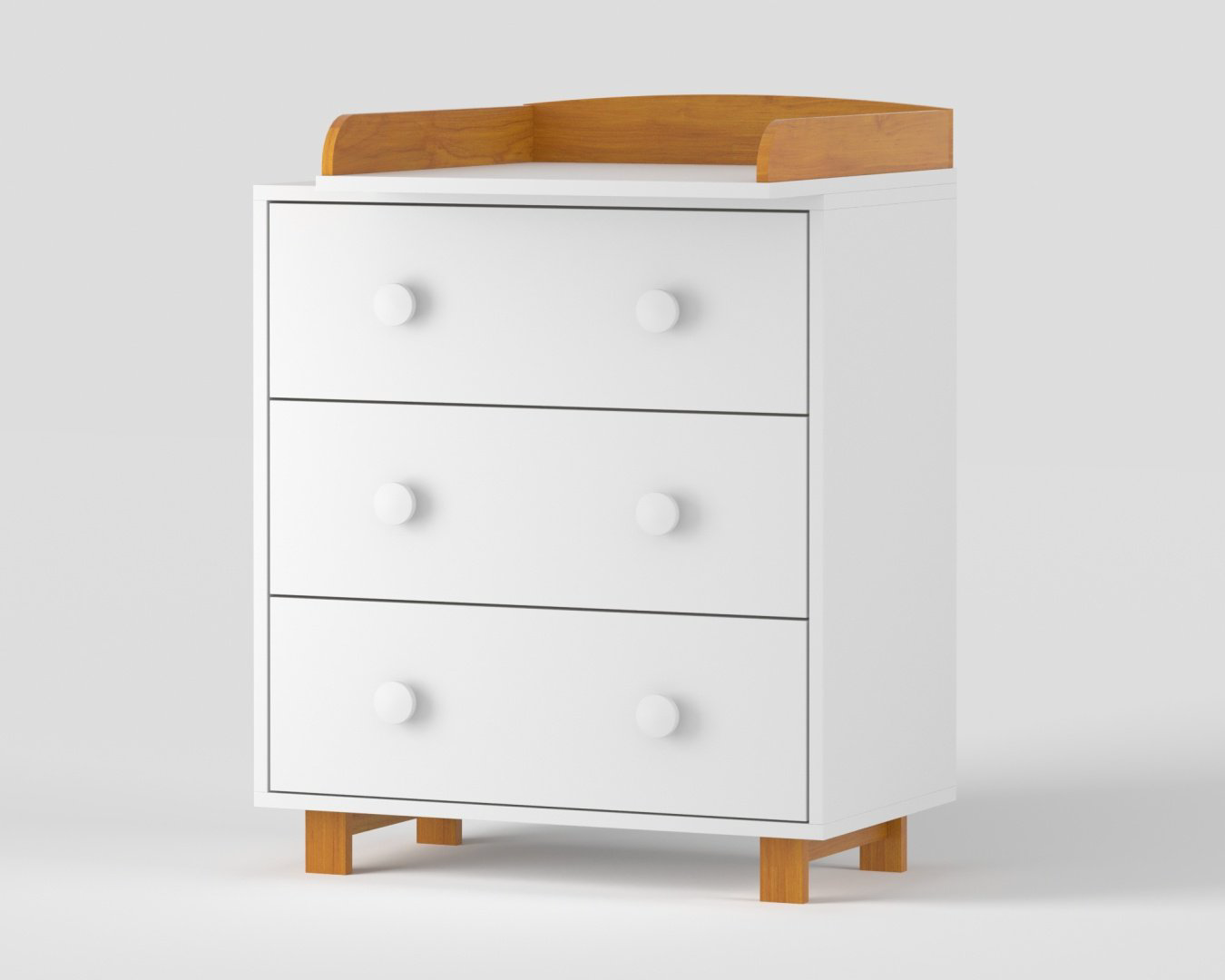 Детский комод TOMIX Laredo, 80x45x92 см, белый, коричневый купить,NaN