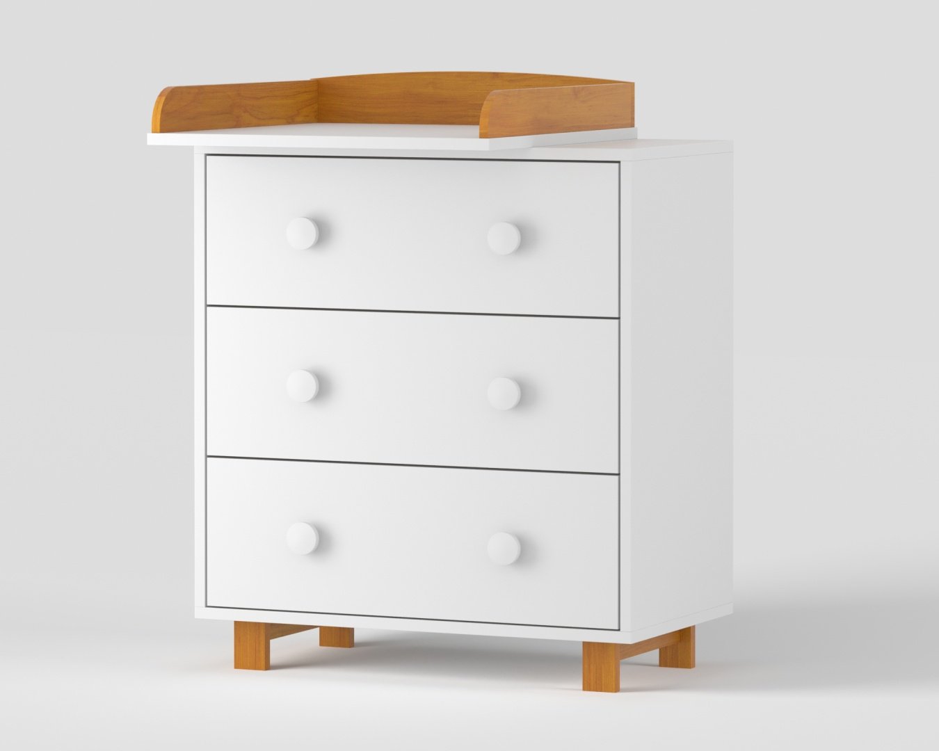 Детский комод TOMIX Laredo, 80x45x92 см, белый, коричневый - ForteMarket Детский комод TOMIX Laredo, 80x45x92 см, белый, коричневый купить,0