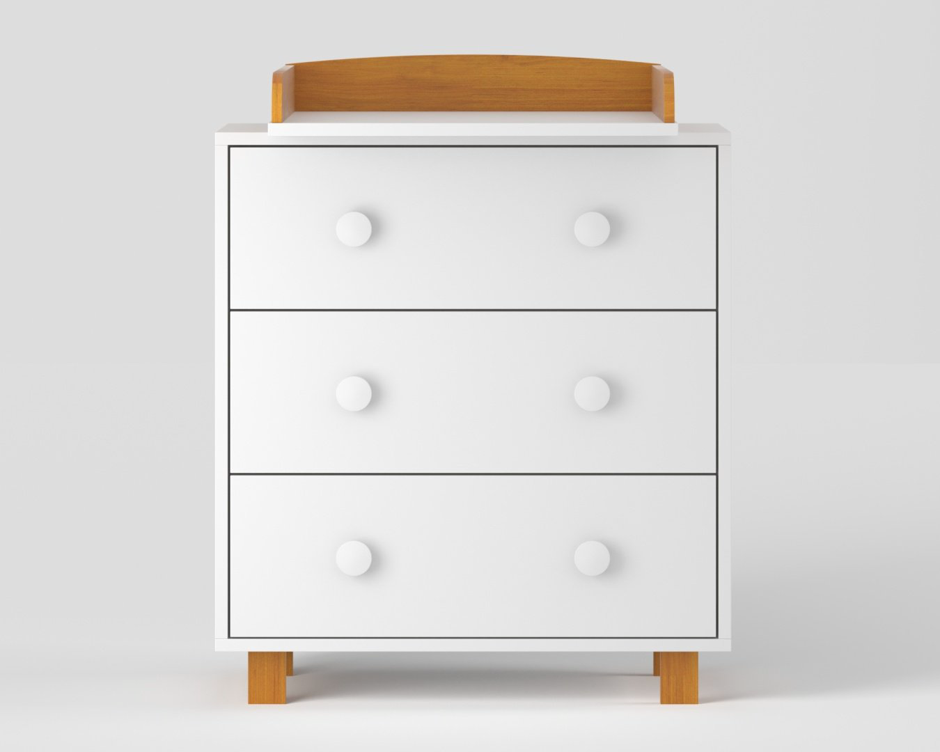 Детский комод TOMIX Laredo, 80x45x92 см, белый, коричневый купить,NaN
