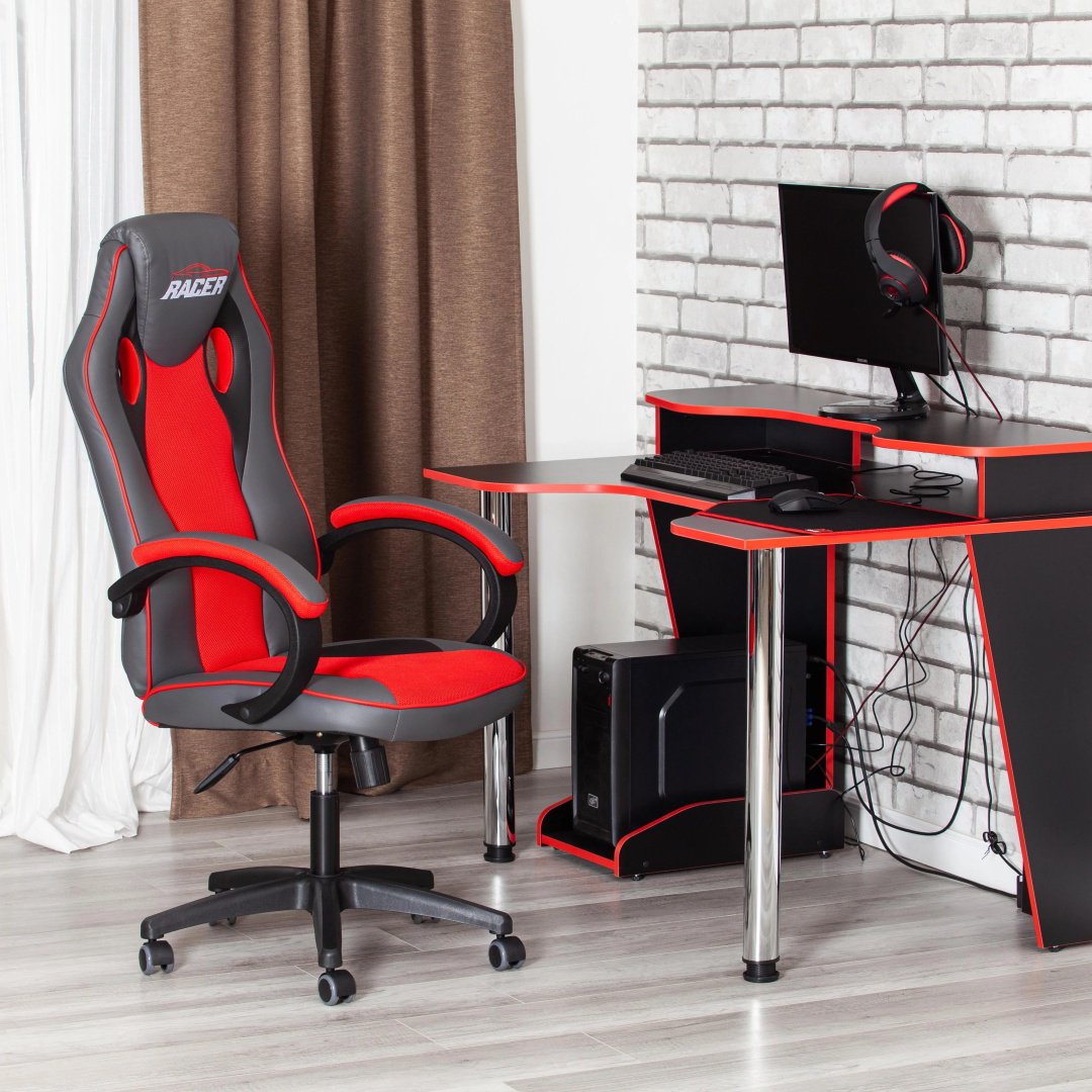Игровое кресло Tetchair 53252211, красный, черный купить,0