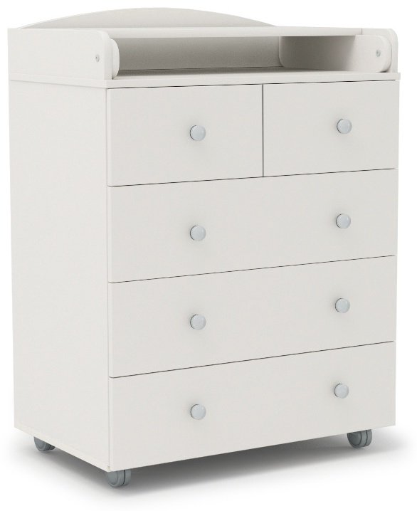 Детский комод TOMIX Sydney, 79.5x49.5x101.5 см, белый купить,0