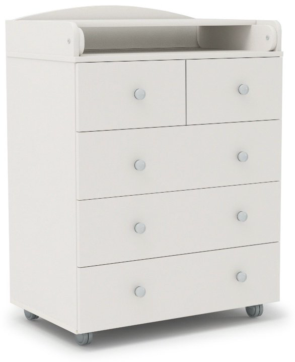 Детский комод TOMIX Sydney, 79.5x49.5x101.5 см, белый купить,NaN