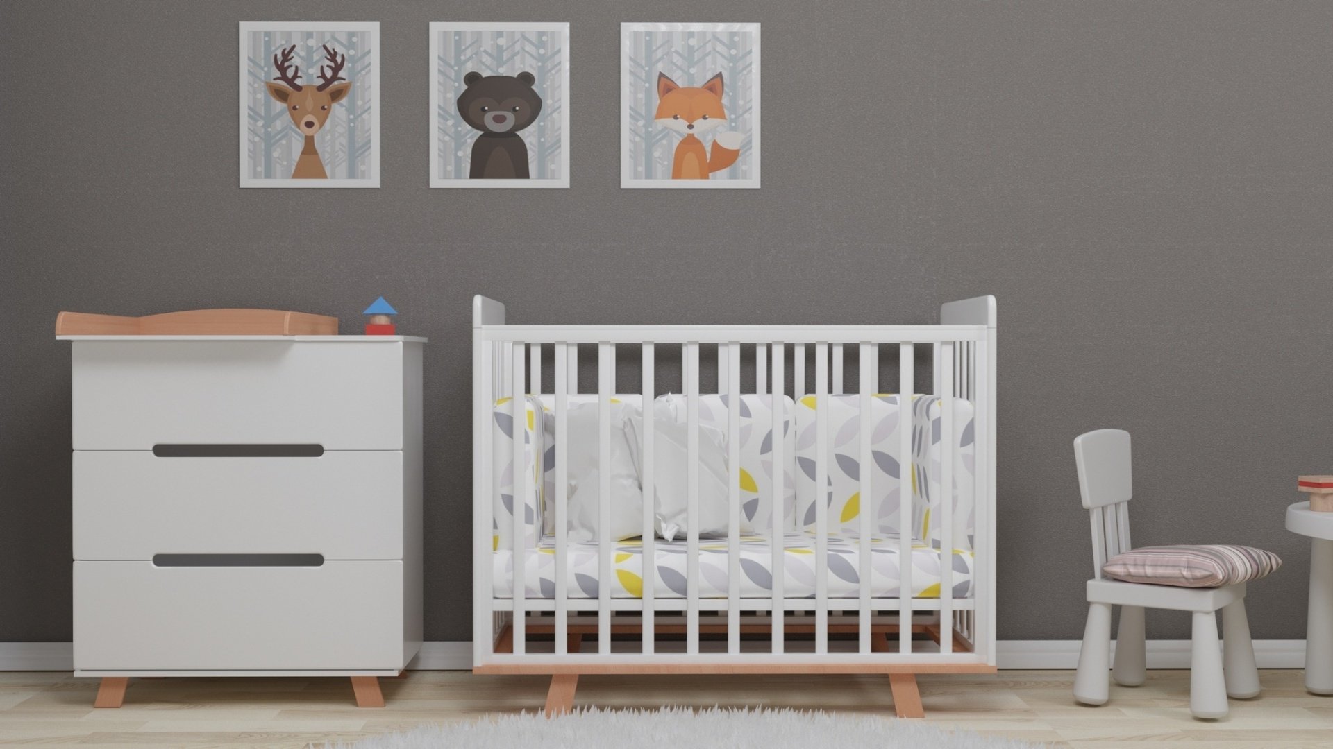 Детский комод TOMIX EDWIN V2, 80x45x92 см, белый - ForteMarket Детский комод TOMIX EDWIN V2, 80x45x92 см, белый купить,0