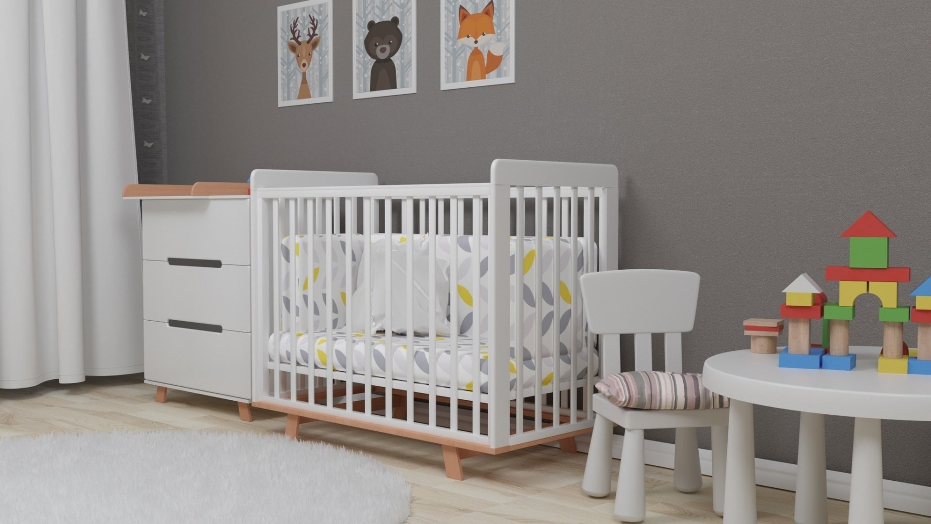 Детский комод TOMIX EDWIN V2, 80x45x92 см, белый - ForteMarket Детский комод TOMIX EDWIN V2, 80x45x92 см, белый купить,0