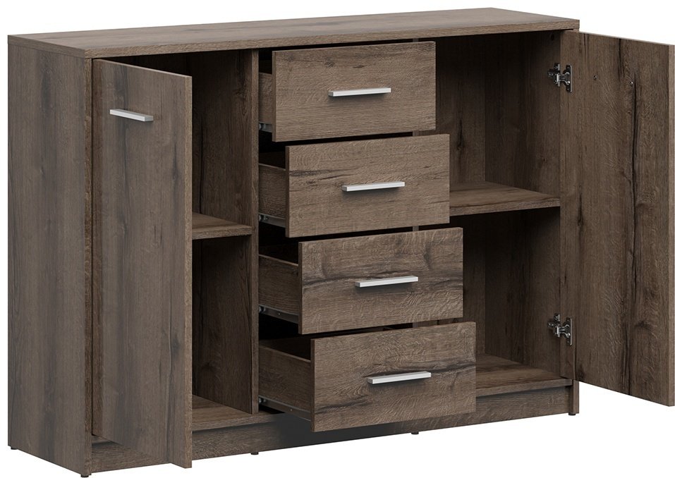 Комод BRW Брест НЕПО, 00032492, 118.5x33.5x83.5 см, коричневый купить,0