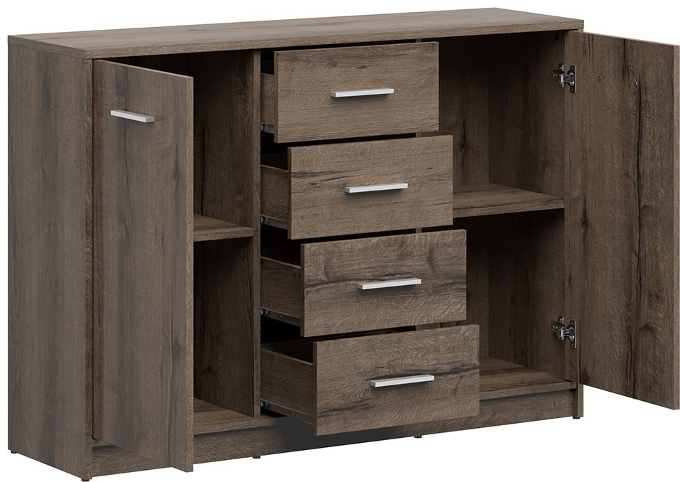 Комод BRW Брест НЕПО, 00032492, 118.5x33.5x83.5 см, коричневый купить,NaN