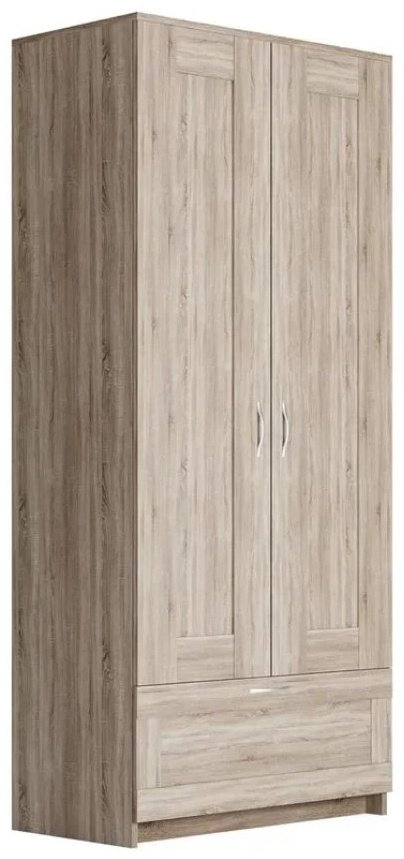 Распашной шкаф СВЕДСТА Сириус 2Д1Я, 78x190х50 см, коричневый купить,NaN