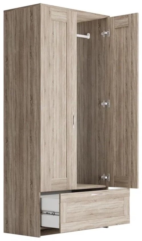 Распашной шкаф СВЕДСТА Сириус 2Д1Я, 78x190х50 см, коричневый купить,NaN