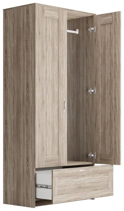 Распашной шкаф СВЕДСТА Сириус 2Д1Я, 78x190х50 см, коричневый купить,NaN