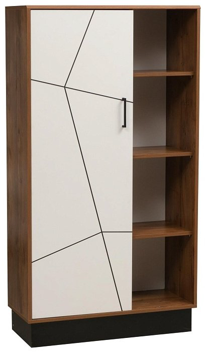 Распашной шкаф Седьмое небо Гамма, 85x158х36 см, белый, коричневый купить,NaN