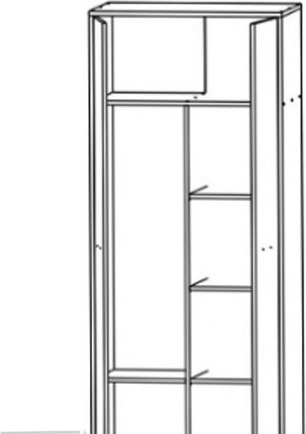Распашной шкаф Involux 012-02 szf2d, 80x197х54 см, белый купить,NaN