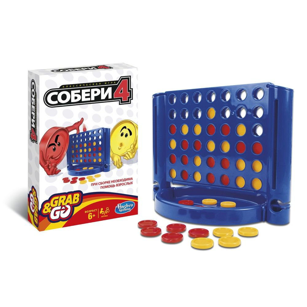 Настольная игра Hasbro Other Games дорожная Собери 4 купить,NaN
