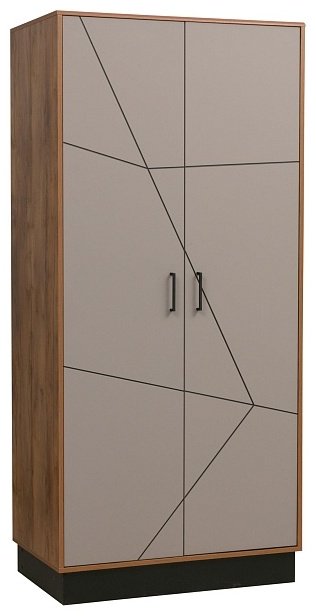 Распашной шкаф Седьмое небо Гамма, 95x208х56 см, серый, коричневый купить,NaN