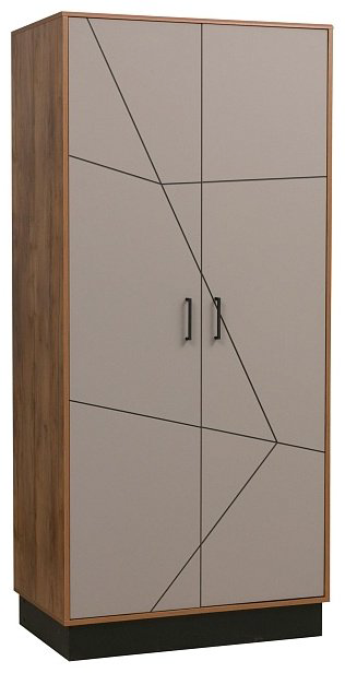 Распашной шкаф Седьмое небо Гамма, 95x208х56 см, серый, коричневый купить,NaN