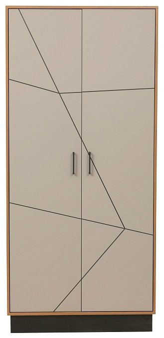 Распашной шкаф Седьмое небо Гамма, 95x208х56 см, серый, коричневый купить,NaN