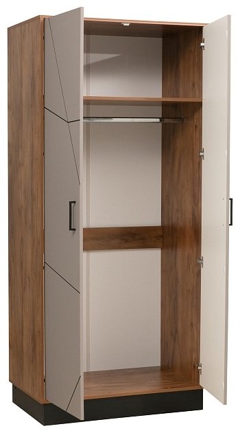 Распашной шкаф Седьмое небо Гамма, 95x208х56 см, серый, коричневый купить,NaN