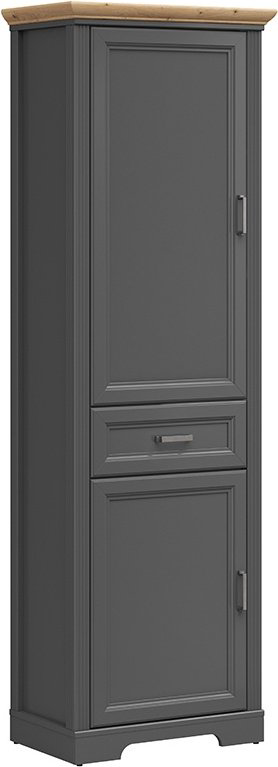 Распашной шкаф BRW Брест Жасмин, 00038582, 65.5x204х41 см, темно-серый, светло-коричневый купить,NaN