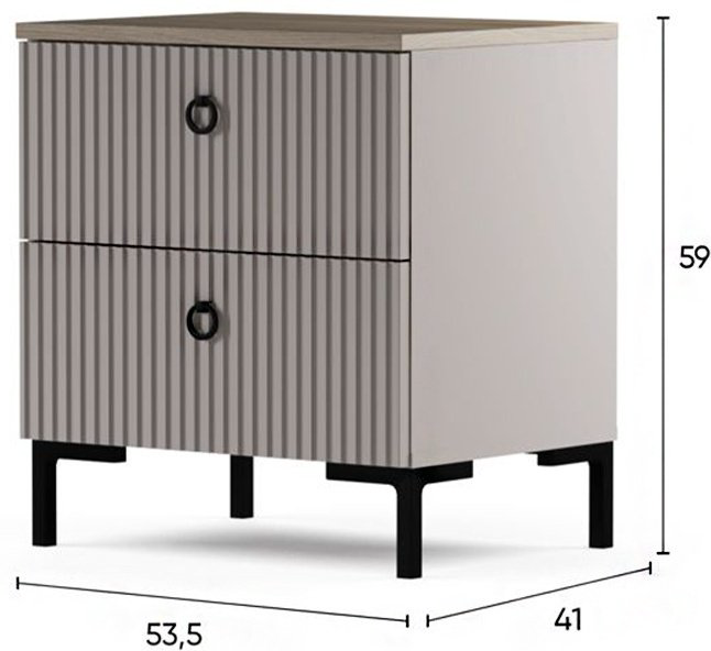 Тумба BRW Брест Доменика 00036639 53.5x59x41см серо-коричневый купить,NaN