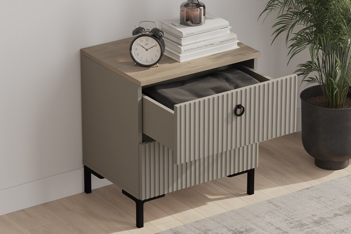 Тумба BRW Брест Доменика 00036639 53.5x59x41см серо-коричневый купить,NaN