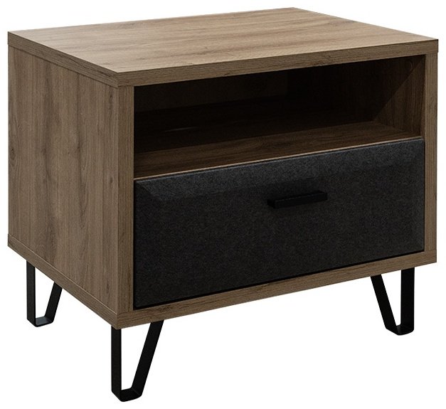 Тумба BRW Брест Грэйс 00032805, 51.5x48.5x42 см, коричневый-черный