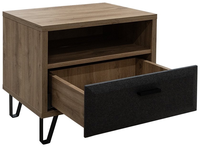 Тумба BRW Брест Грэйс 00032805, 51.5x48.5x42 см, коричневый-черный - ForteMarket Тумба BRW Брест Грэйс 00032805, 51.5x48.5x42 см, коричневый-черный купить,0