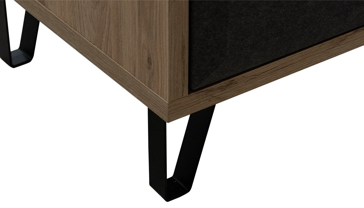 Тумба BRW Брест Грэйс 00032805, 51.5x48.5x42 см, коричневый-черный купить,NaN