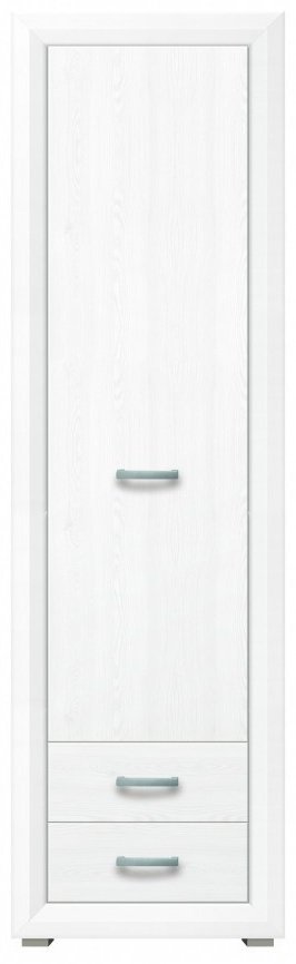 Распашной шкаф Гербор Маркус REG1D2S, 61.5x211.5х38 см, белый, коричневый купить,NaN