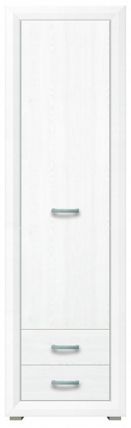 Распашной шкаф Гербор Маркус REG1D2S, 61.5x211.5х38 см, белый, коричневый купить,NaN