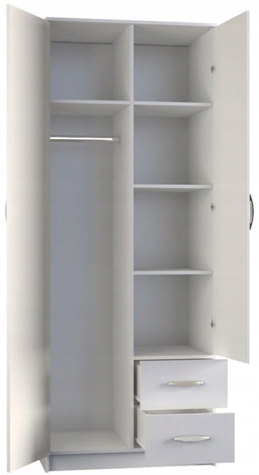 Распашной шкаф ANREX Романа 00031619, 80.2x205.4х53.8 см, белый - ForteMarket Распашной шкаф ANREX Романа 00031619, 80.2x205.4х53.8 см, белый купить,0