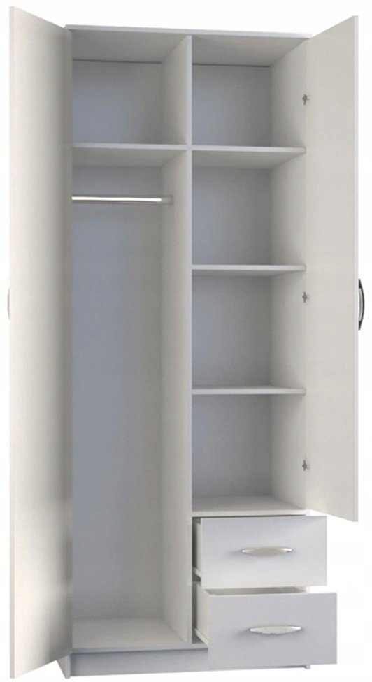 Распашной шкаф ANREX Романа 00031619, 80.2x205.4х53.8 см, белый купить,NaN