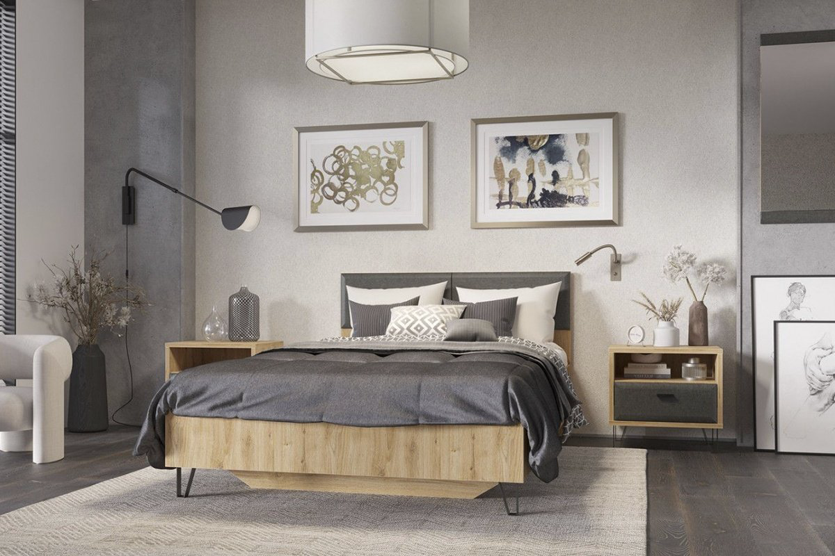 Тумба BRW Брест Грэйс 00032805, 51.5x48.5x42 см, коричневый-черный купить,NaN