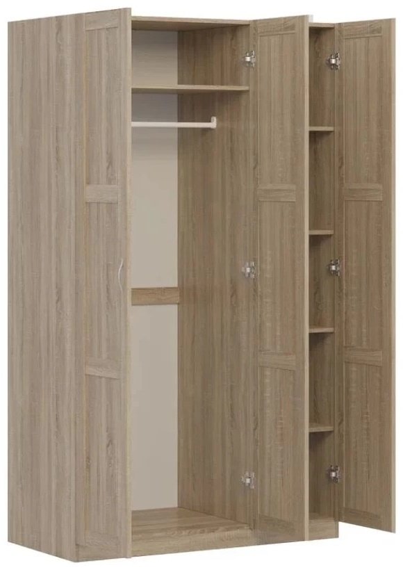 Распашной шкаф СВЕДСТА ПЕГАС, 117x202х58 см, коричневый купить,0