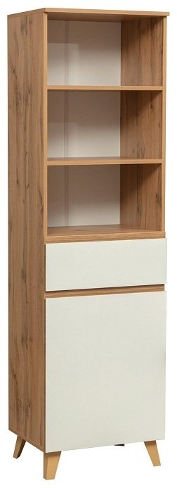 Распашной шкаф Седьмое небо Авалон, 56x192х41 см, белый, коричневый купить,NaN